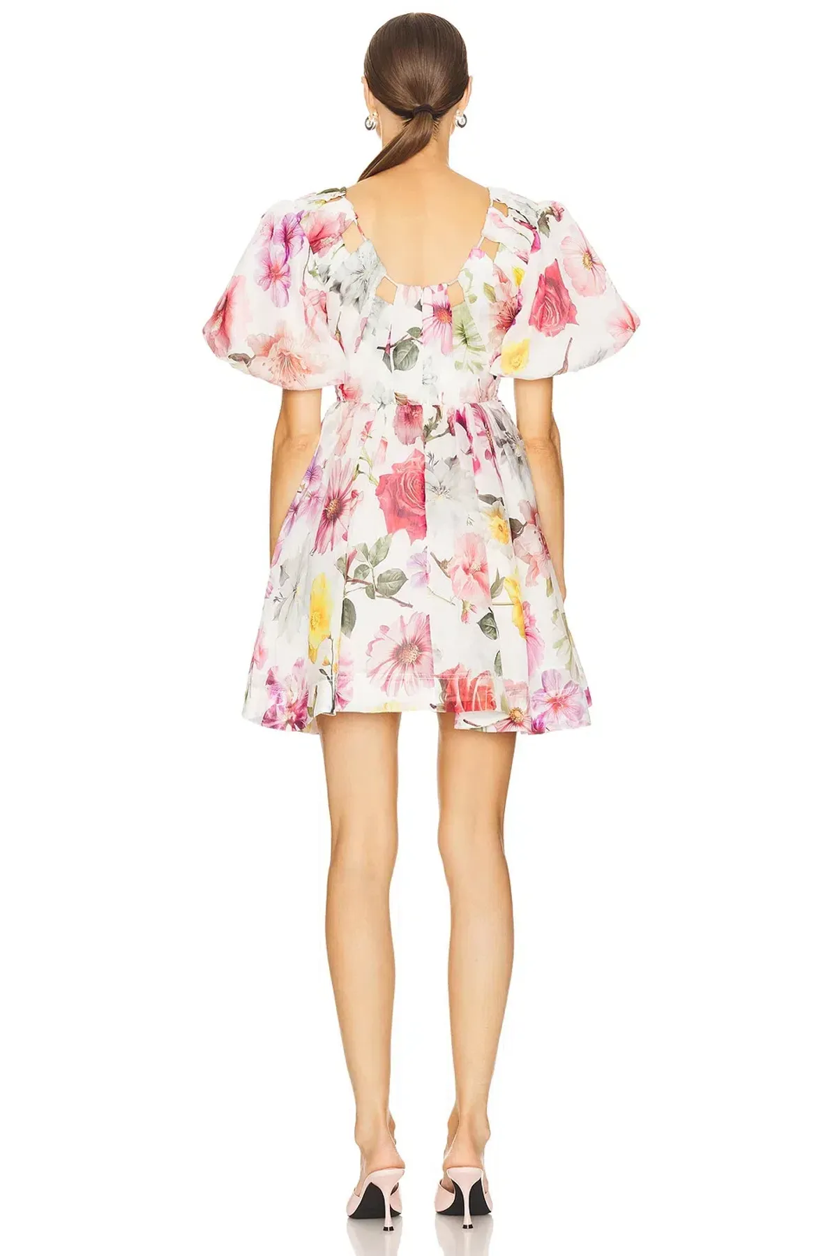 Aje Fleur Mini Dress Collage Floral Size 6 - Image 3