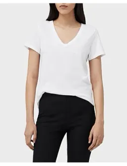 Rag & Bone The Slub Vee Neck T-Shirt White XS/AU 6 for rent on The Volte - image 2