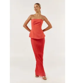 She is Olla Marcelle Maxi Dress in Tangerine Size M/AU 10 for rent on The Volte - image 2
