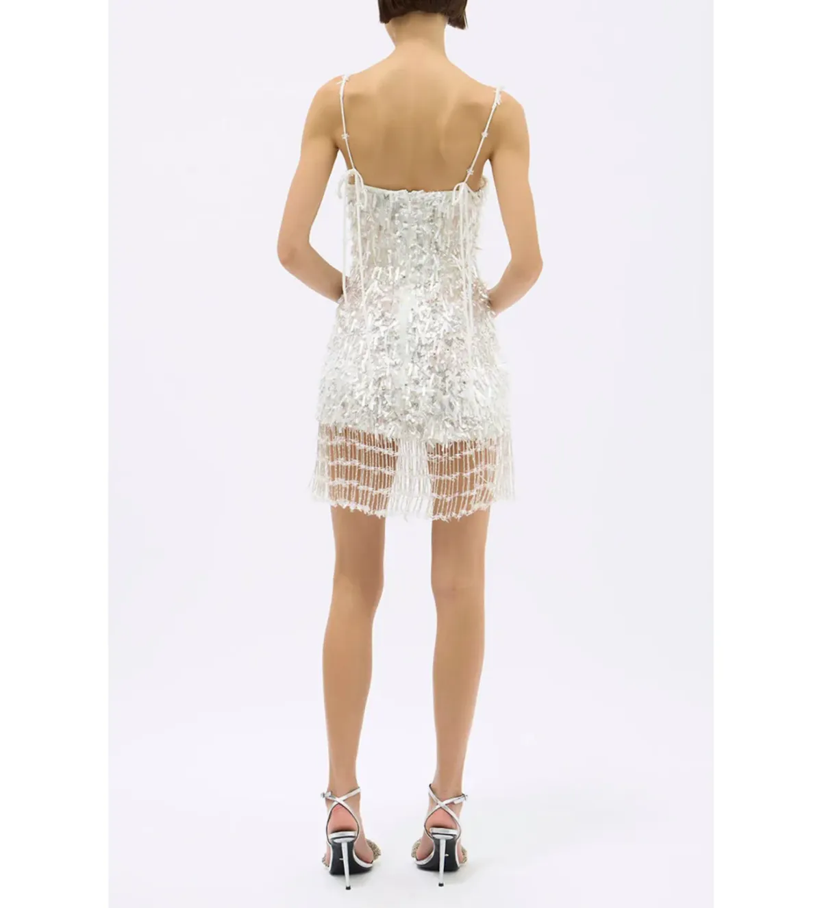 Rachel Gilbert Posie Mini Dress in Ivory Size 3/AU12 - Image 3