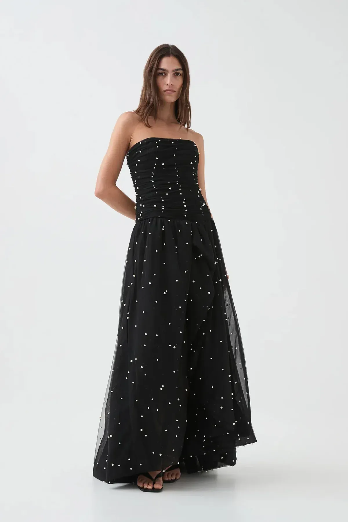 Aje Juniper Gown Black Size 6 - Image 3