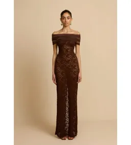 Arcina Ori Milana Maxi Dress Brown Size XS/AU 6 for rent on The Volte - image 1