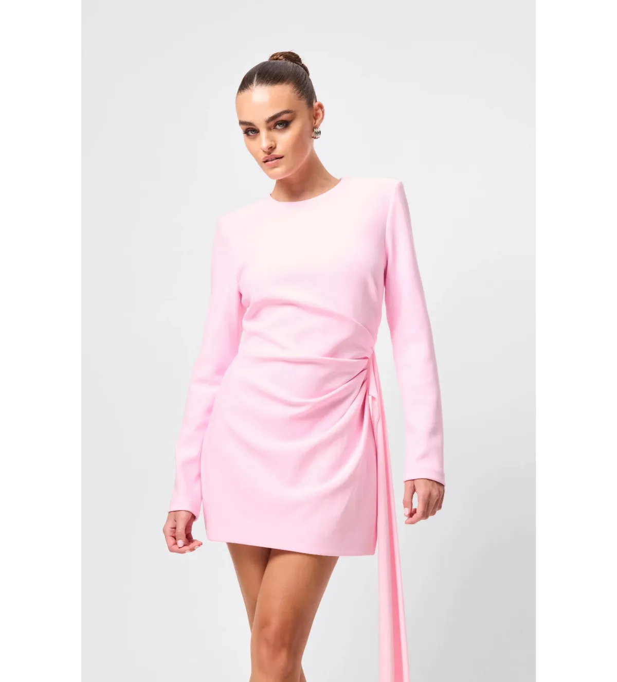 Mossman Sense of Mystery Draped Mini Dress Pink Size 12 - Image 4