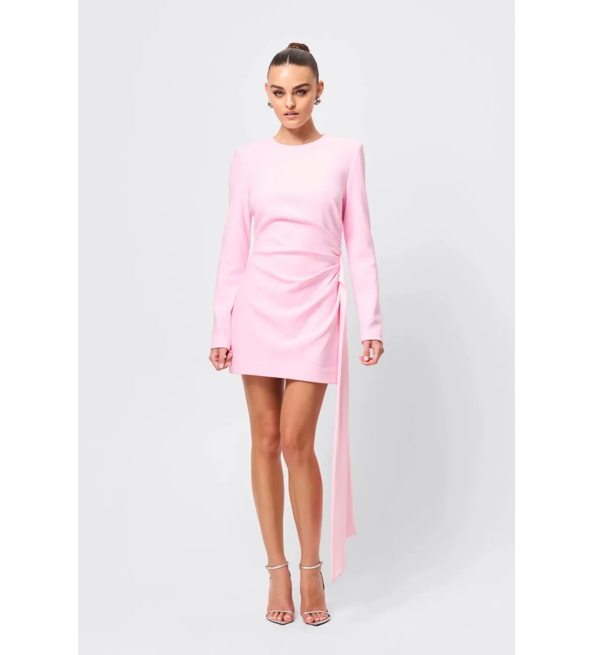 Mossman Sense of Mystery Draped Mini Dress Pink Size 12 - Image 2
