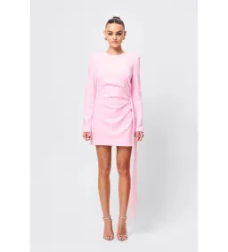 Mossman Sense of Mystery Draped Mini Dress Pink Size 14 for rent on The Volte - image 1