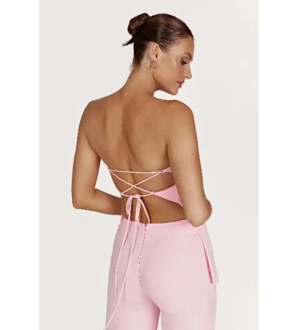 Meshki Astri Top and Allanah Pant Set Blush Pink Size M/AU 10 - Image 3