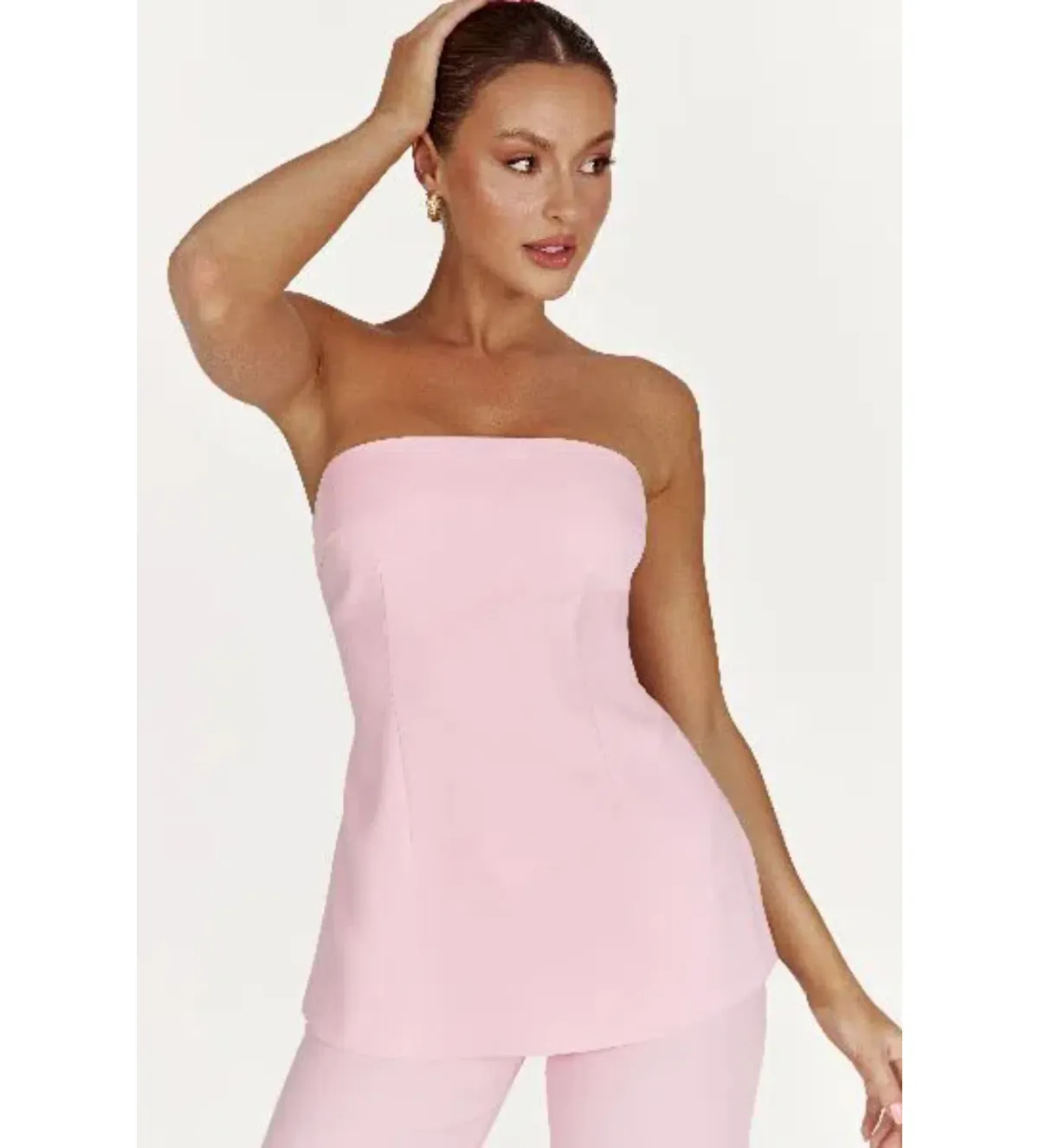 Meshki Astri Top and Allanah Pant Set Blush Pink Size M/AU 10 - Image 5