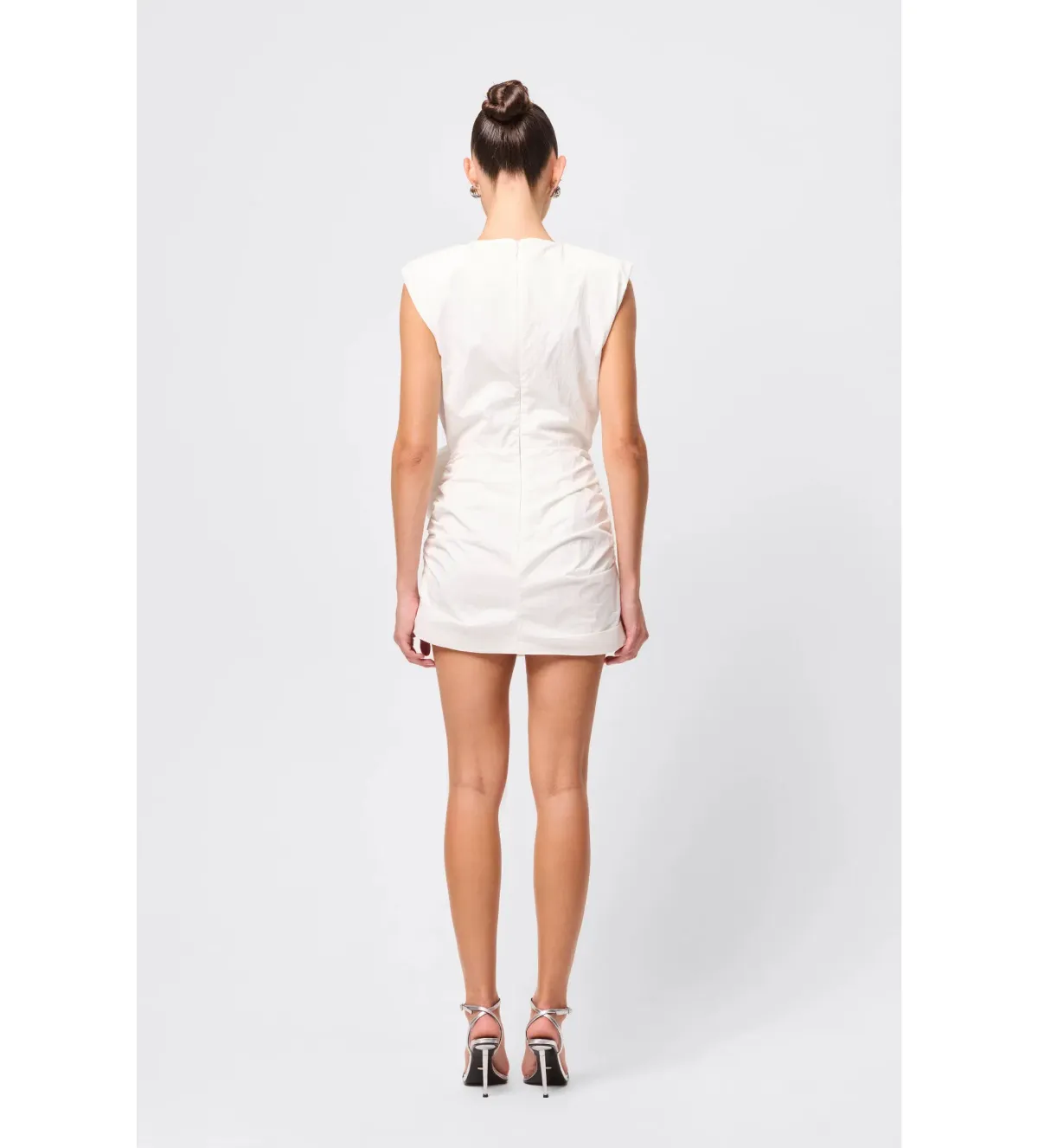 Mossman Wrapped In You Mini Dress in White Size AU10 - Image 3
