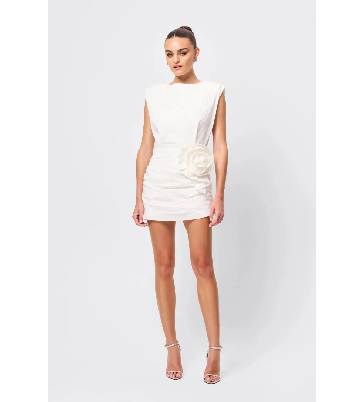 Mossman Wrapped In You Mini Dress in White Size AU12 - Image 1