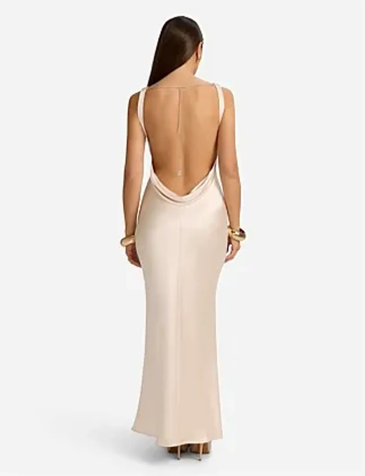 Runaway The Label Samsara Maxi Dress Champagne Size AU 6 - Image 3