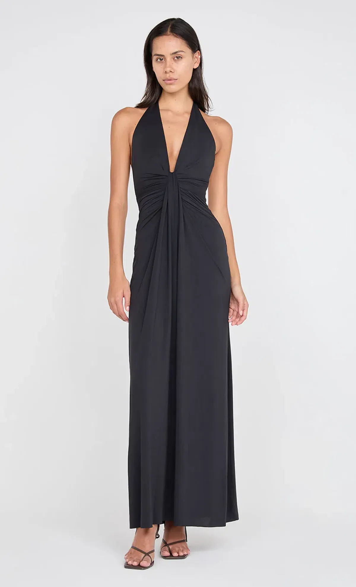 Bec & Bridge Tillie Drape Maxi Dress Black Size AU 8 - Image 2