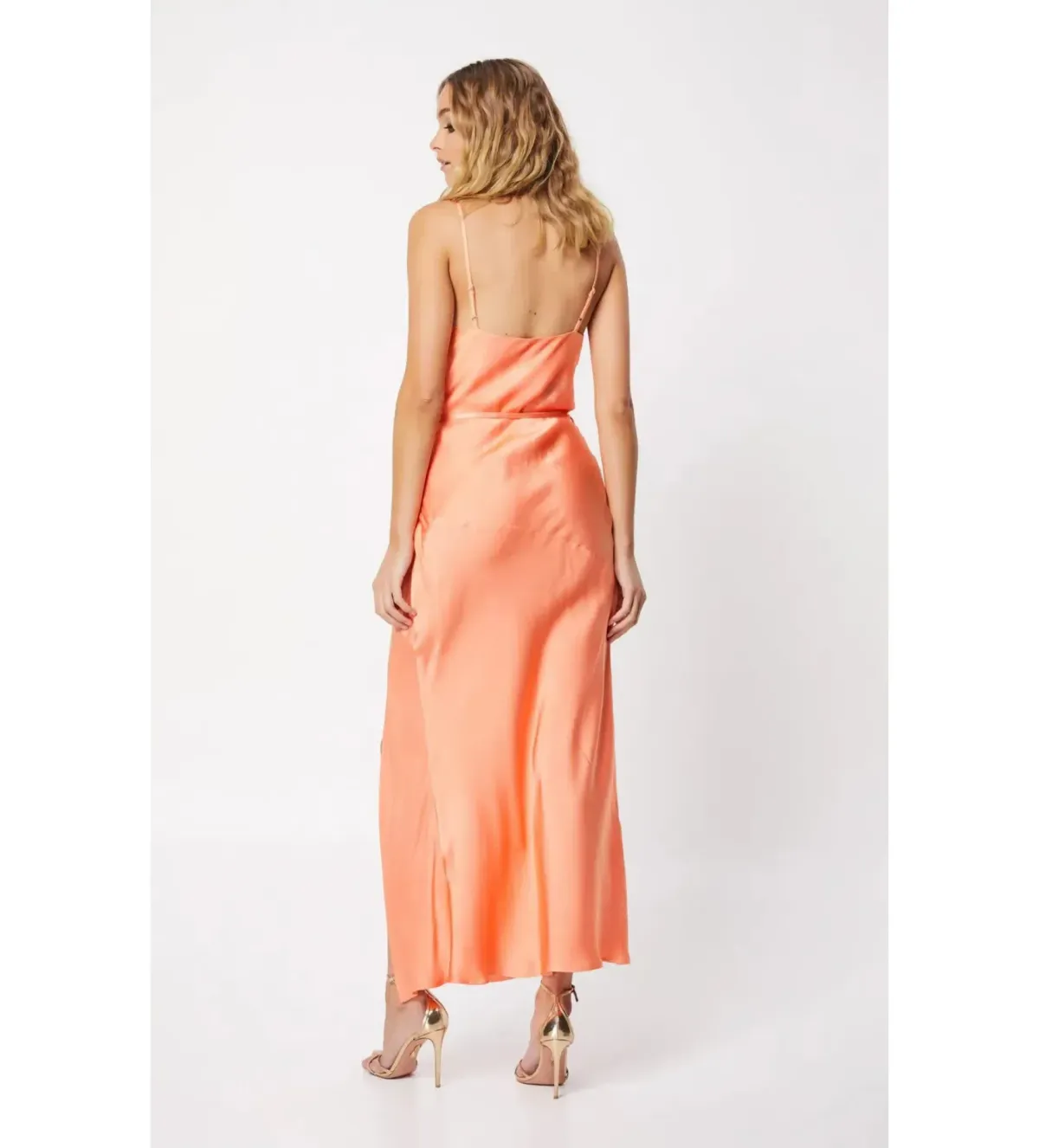 Mossman Crazy For You Midi Dress in Peach Size 8 - Image 2