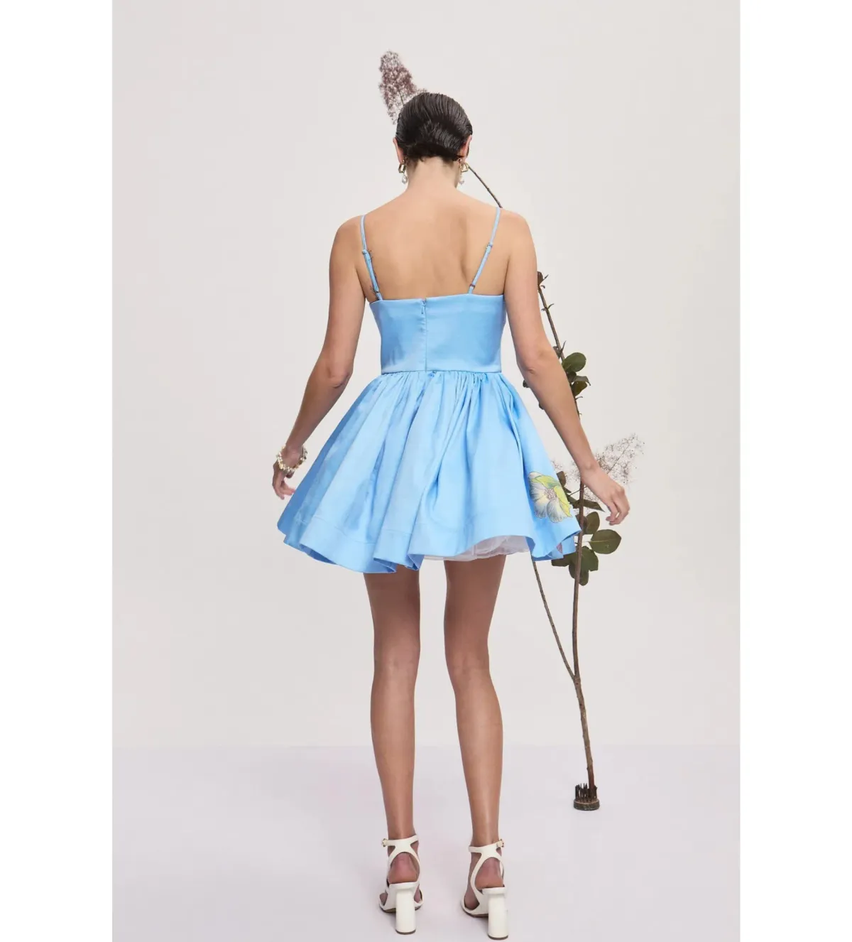 Alemais Donata Mini Dress in Blue Size 6 - Image 3