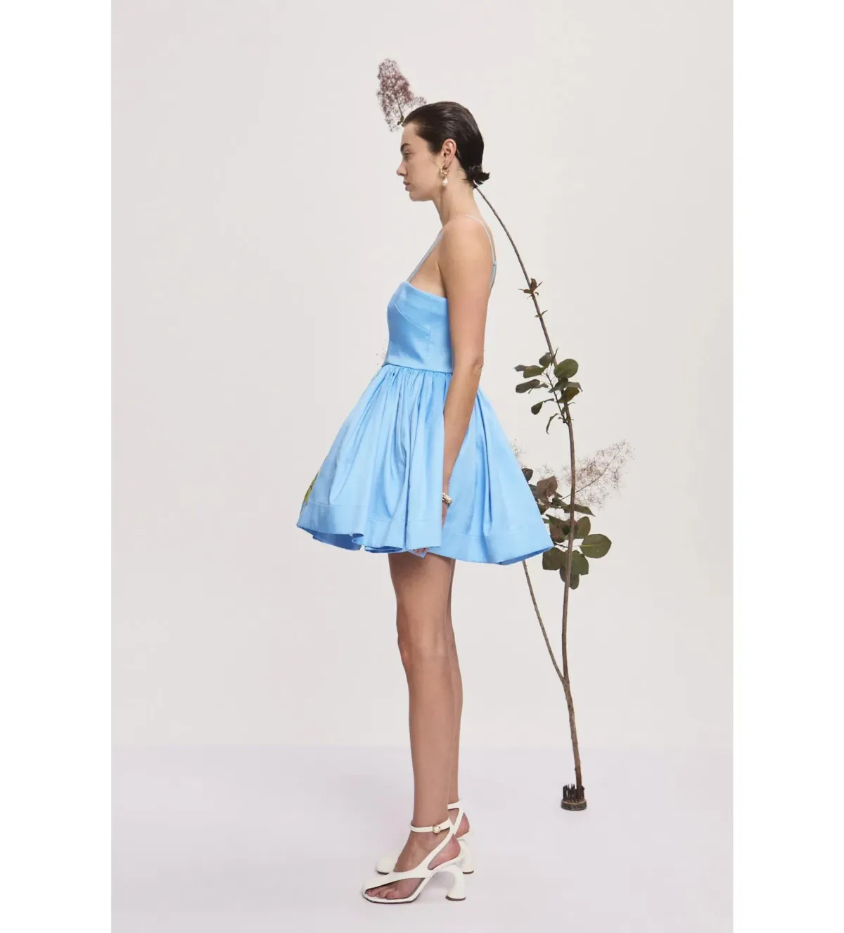 Alemais Donata Mini Dress in Blue Size 6 - Image 2