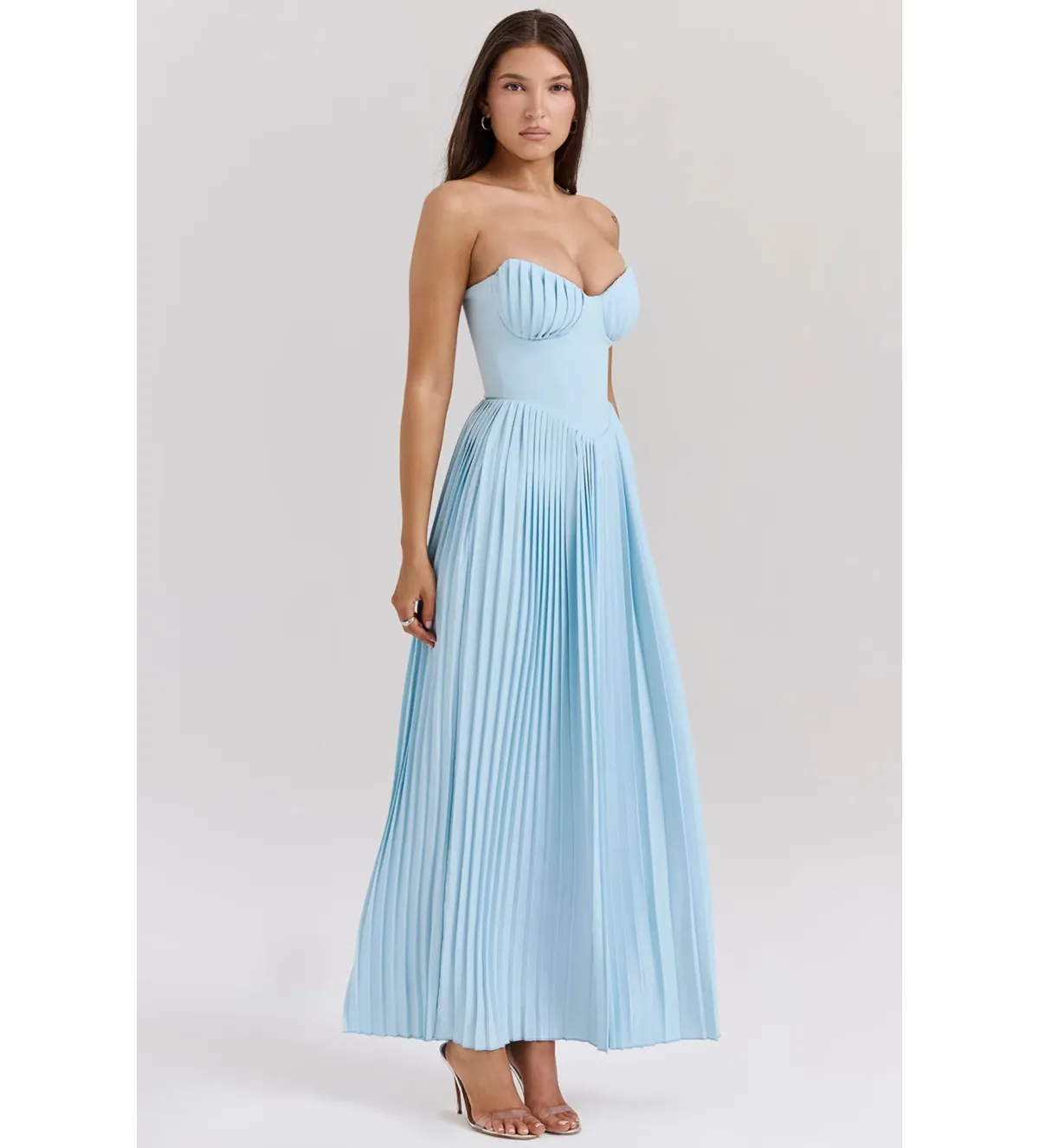 House of CB Marcella Maxi Dress Ocean Blue Size 8 - Image 4