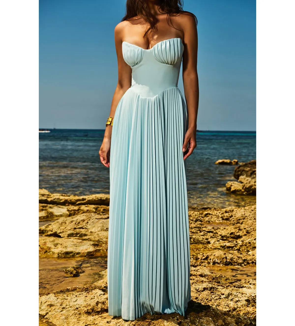 House of CB Marcella Maxi Dress Ocean Blue Size 8 - Image 2