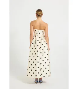 Pasduchas Dottie Strapless Midi Dress Polka Dots Size AU 10 for rent on The Volte - image 3