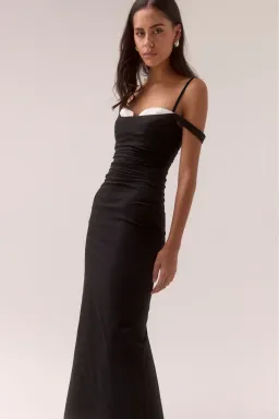 Sovere Lure Midi Dress Black Size 10  for rent on The Volte - image 2
