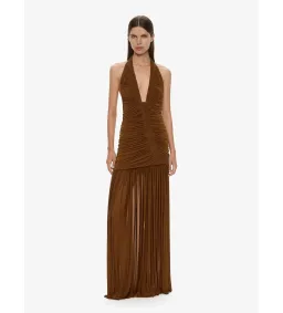 Christopher Esber Orion Maxi Gown in Russet Size 6 for rent on The Volte - image 1
