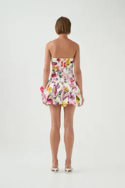 Aje Violette Bubble Hem Mini Dress Collage Floral Size 8 for rent on The Volte - image 2