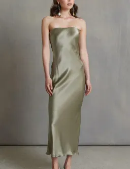 Bec & Bridge Moon Dance Strapless Dress Sage Size 10 for rent on The Volte - image 1