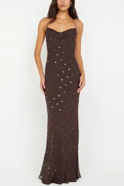 Bec & Bridge Arielle Slip Maxi Dress Brown Size 10 for rent on The Volte - image 1