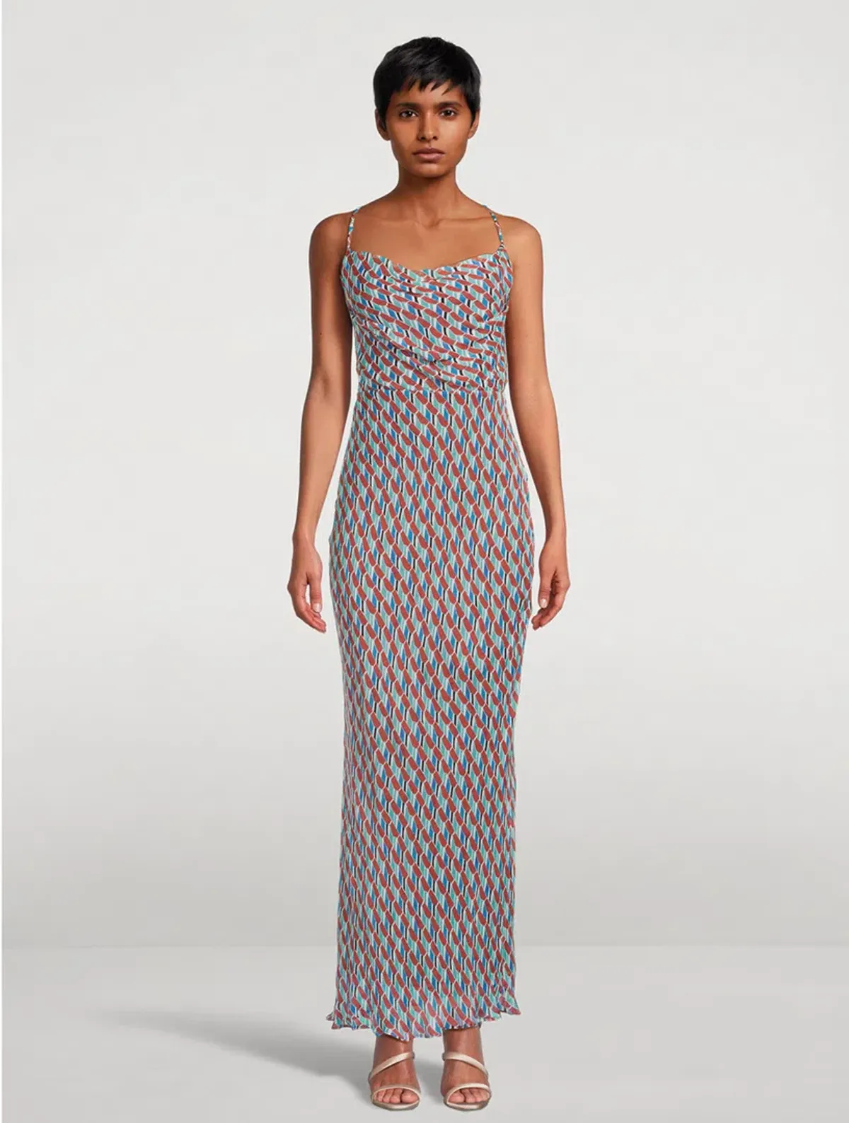Maribel Lace Back Bias Maxi Dress Size 8 - Image 3
