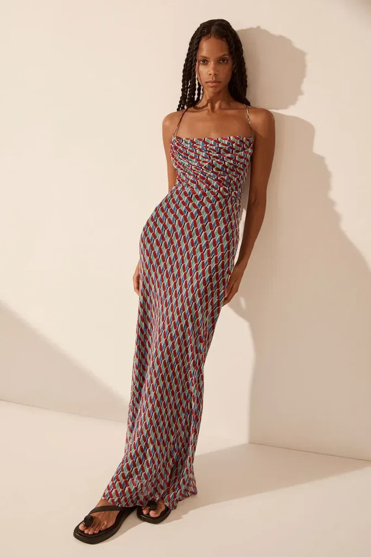 Maribel Lace Back Bias Maxi Dress Size 8 - Image 1