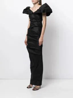 Rachel Gilbert Frey Maxi Gown Black 4 / AU 14 for rent on The Volte - image 3
