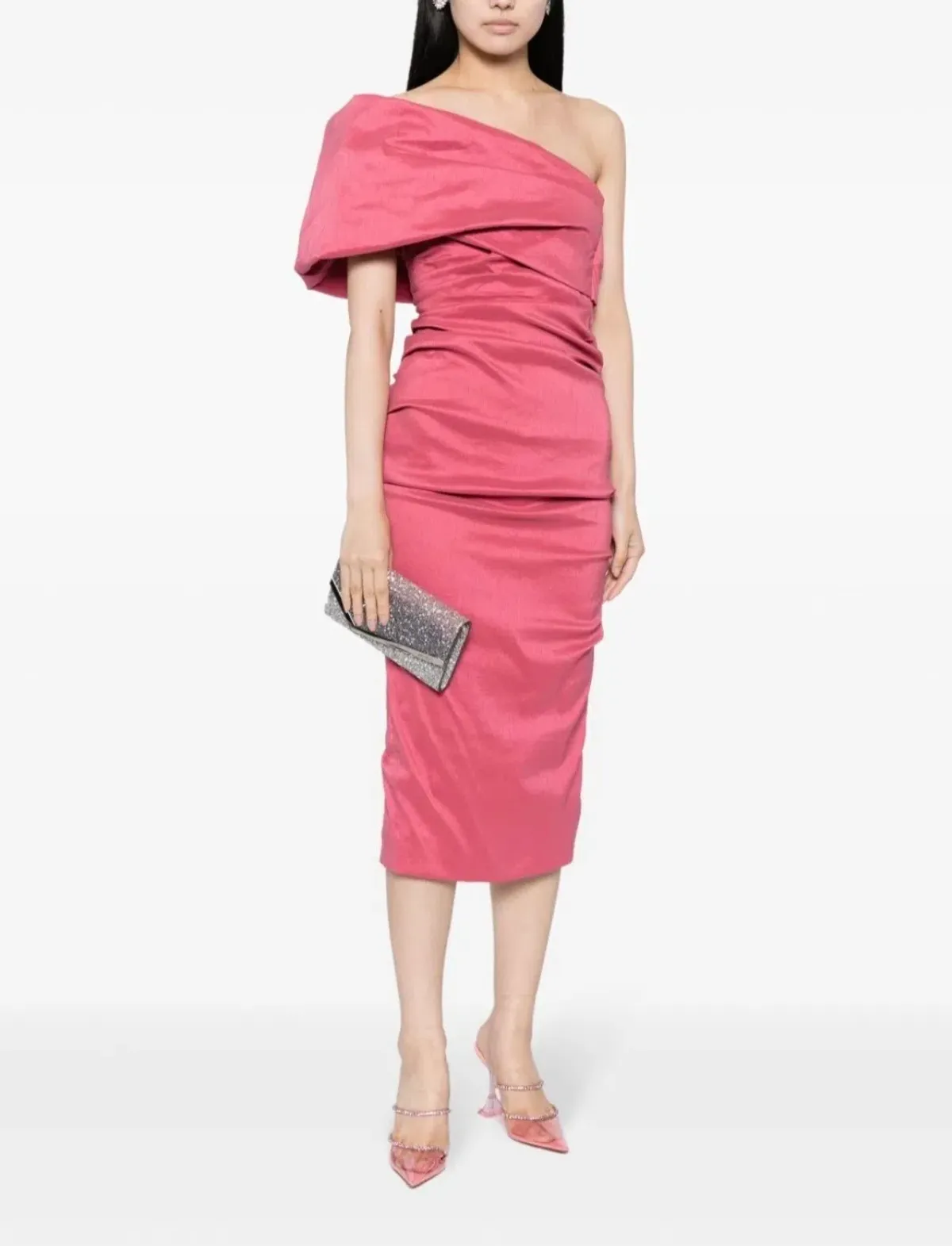 Rachel Gilbert Kat Midi Dress in Rose Pink Size 3 / AU 12 - Image 1