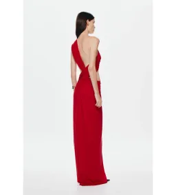 Misha Solstice Cupro Maxi Dress in Cherry Red Size 10 for rent on The Volte - image 2