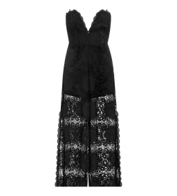 Alice McCall Diamond Veins Jumpsuit Black Lace Size AU 8 for rent on The Volte - image 4