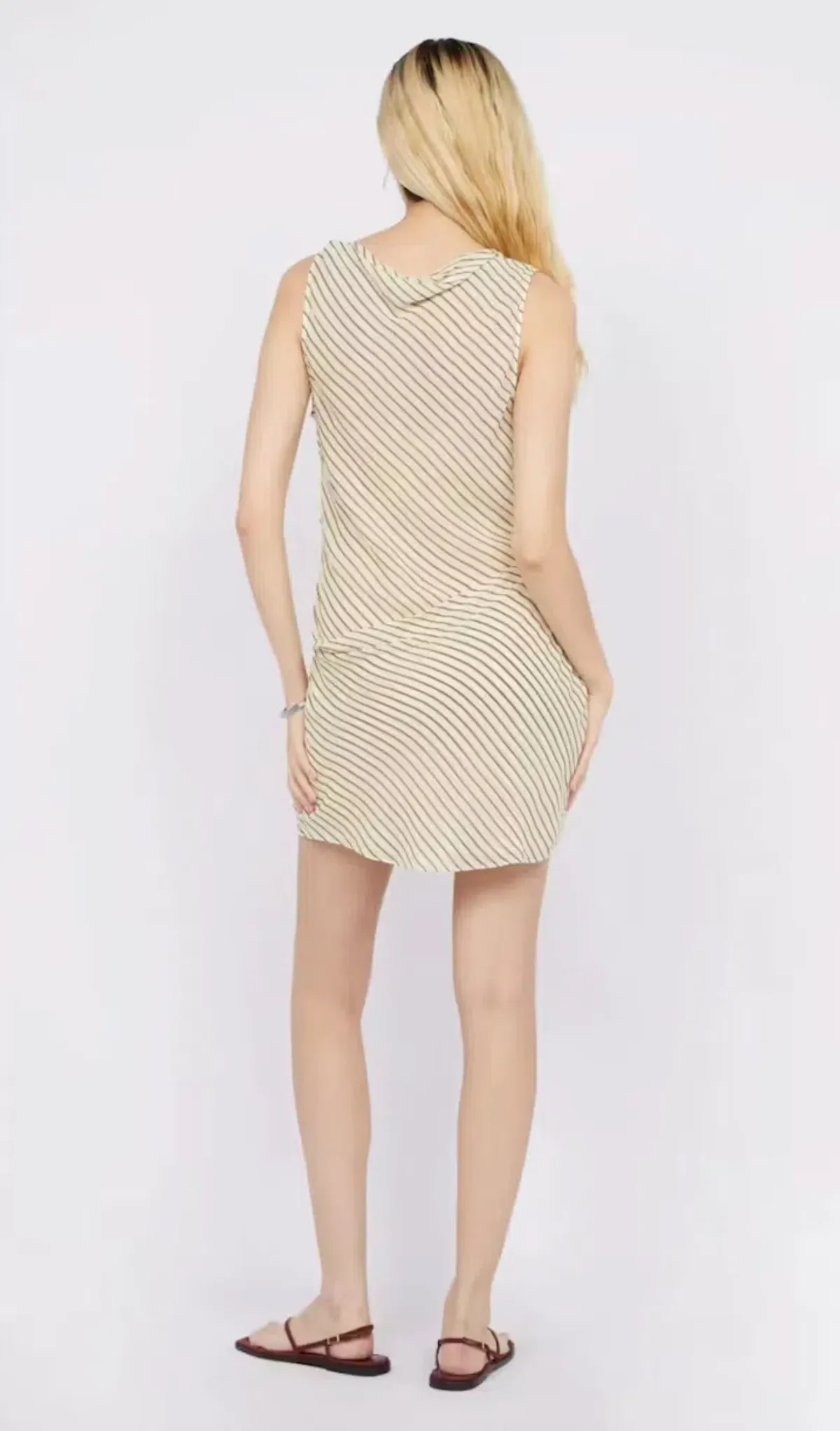Bec + Bridge Anise Asym Mini Dress in Butter + Plum Size AU 10 - Image 3