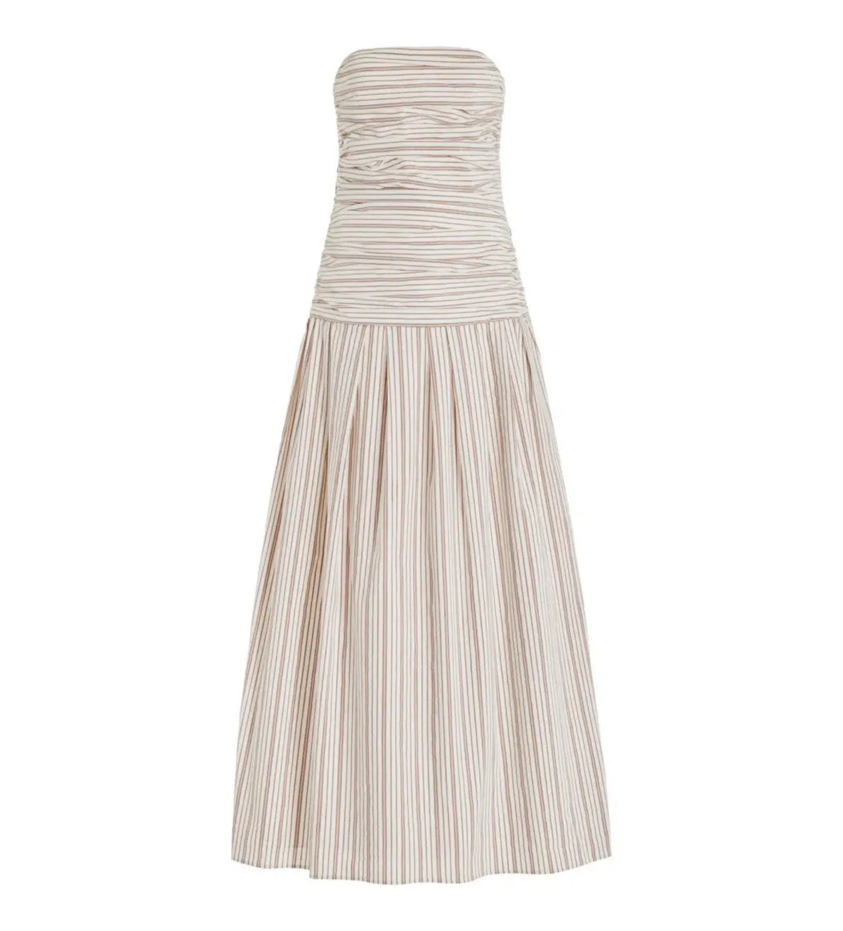 Anna Quan Isadora Strapless Maxi Dress Tobacco Stripe Size AU 10 - Image 5