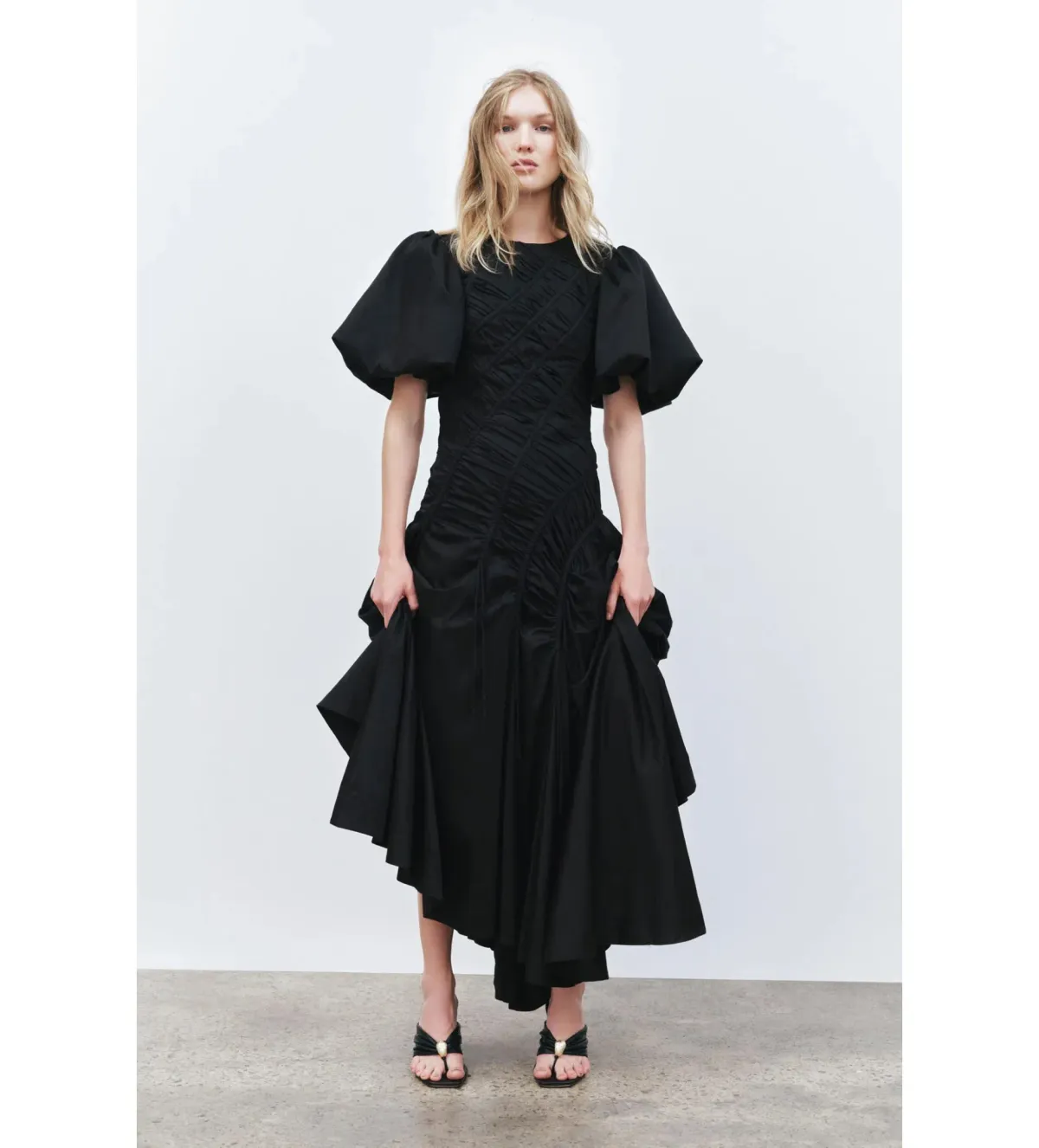 Aje Wisteria Midi Dress Black Size AU 12 - Image 1