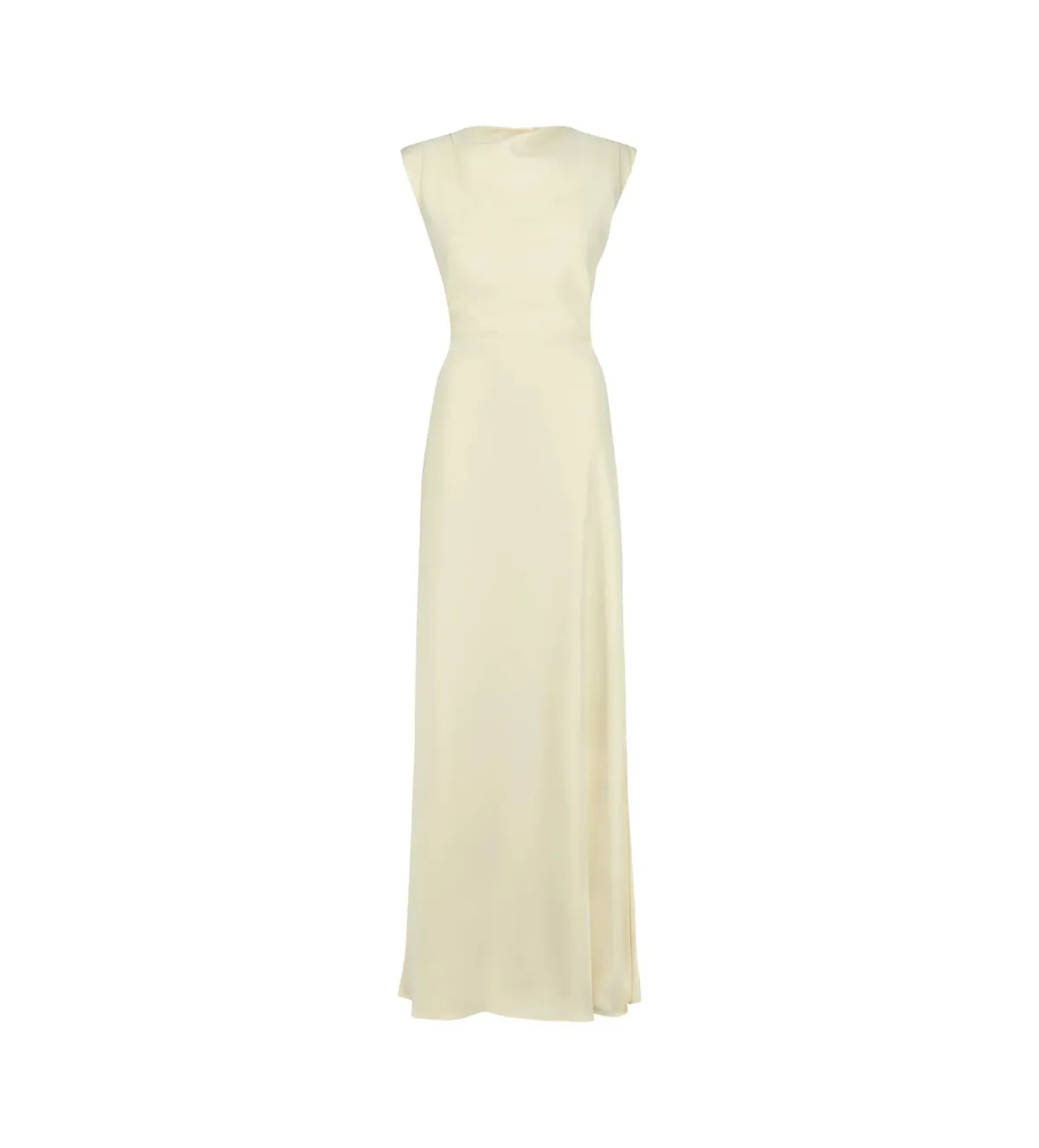 Odd Muse The Ultimate Muse Drape Back Maxi Dress Butter Cream Size 8 - Image 3