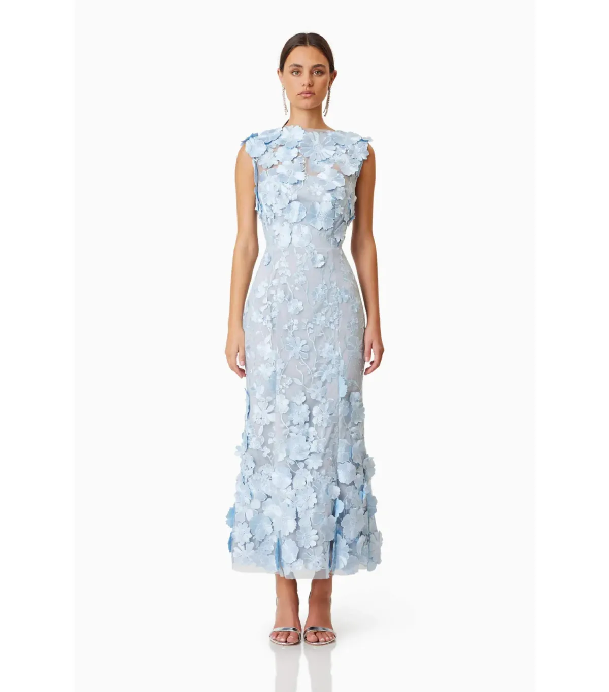 Elliatt Selene Cocktail Midi Dress Blue Size AU 4 - Image 1