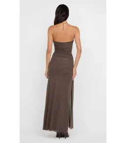 Bec & Bridge Ida Strapless Maxi Gown in Chocolate Brown Size AU 12 for rent on The Volte - image 3