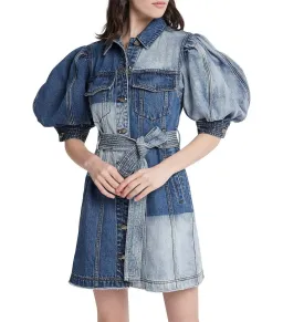 Aje Freecycle Denim Dress Multi Denim Wash Size AU 8 for rent on The Volte - image 2