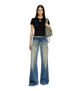 Diesel T-UNCUTIE-LONG-OD-Q1 Tshirt Black Size AU 8 for rent on The Volte - image 1