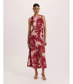 Saba Brielle Midi Dress Red Multi Size AU 12  for rent on The Volte - image 1