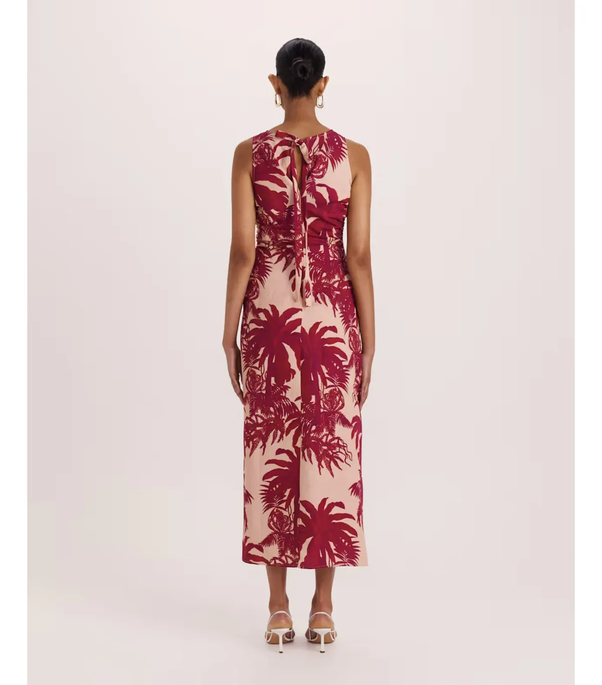 Saba Brielle Midi Dress Red Multi Size AU 12  - Image 5