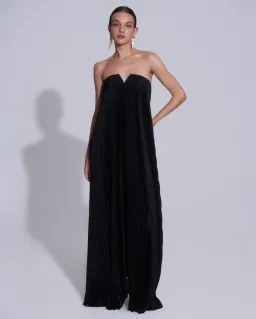 L’Idee Black Tie Maxi Gown in Noir Size AU 8 for rent on The Volte - image 1