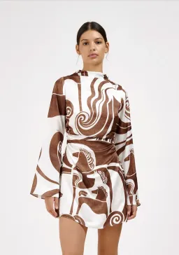 Roame Fargo Mini Dress Chestnut Size 1 / AU 8 for rent on The Volte - image 1