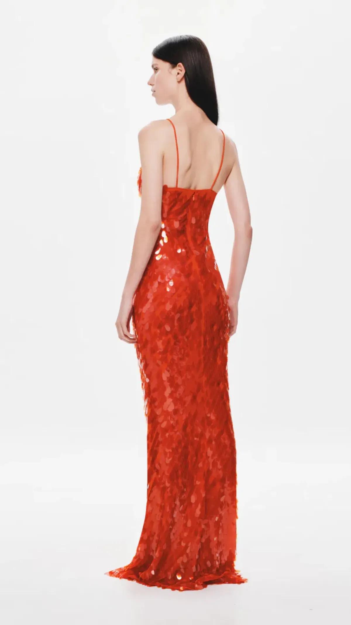 Misha  Sapphire Sequin Dress in Red Size L / Au 12 - Image 3
