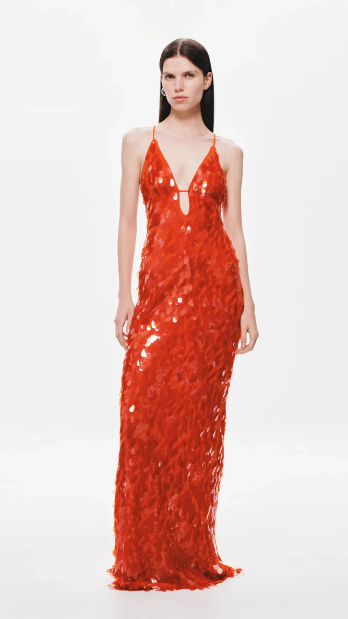 Misha  Sapphire Sequin Dress in Red Size L / Au 12 - Image 1