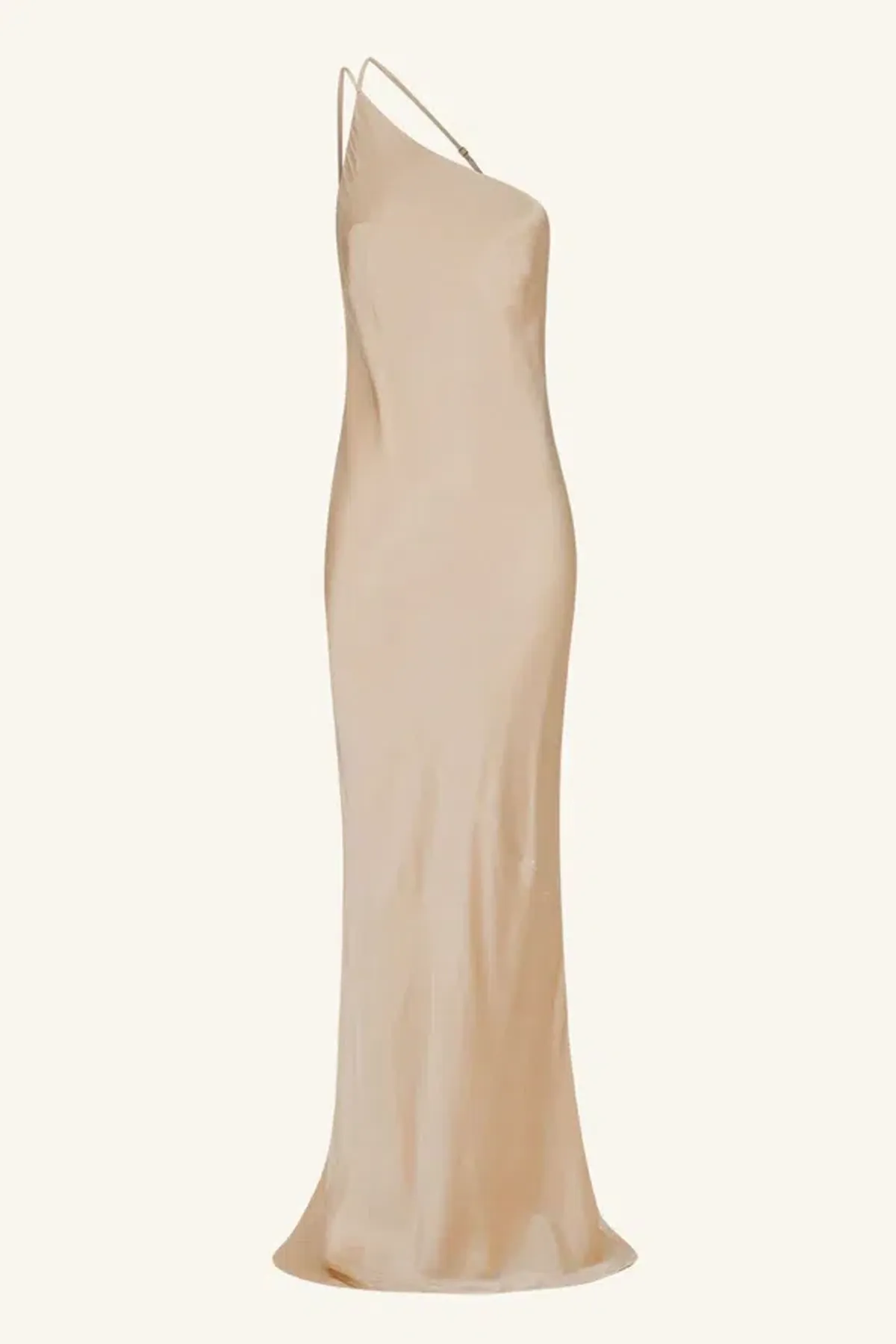 Shona Joy La Lune One Shoulder Cowl Back Maxi Dress Gold Size 8 - Image 5