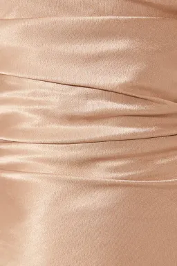 Shona Joy La Lune One Shoulder Cowl Back Maxi Dress  Gold Size 8 for rent on The Volte - image 4
