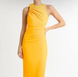 Sheike Portland Midi Dress Yellow Size 18  for rent on The Volte - image 2