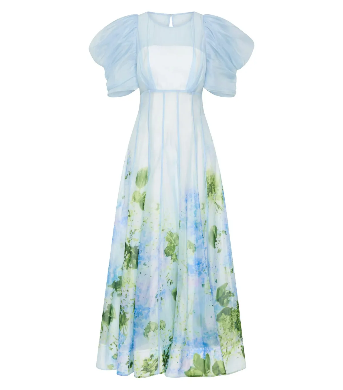 Aje Clementine Midi Dress Blue Hydrangea Size AU 16 - Image 5